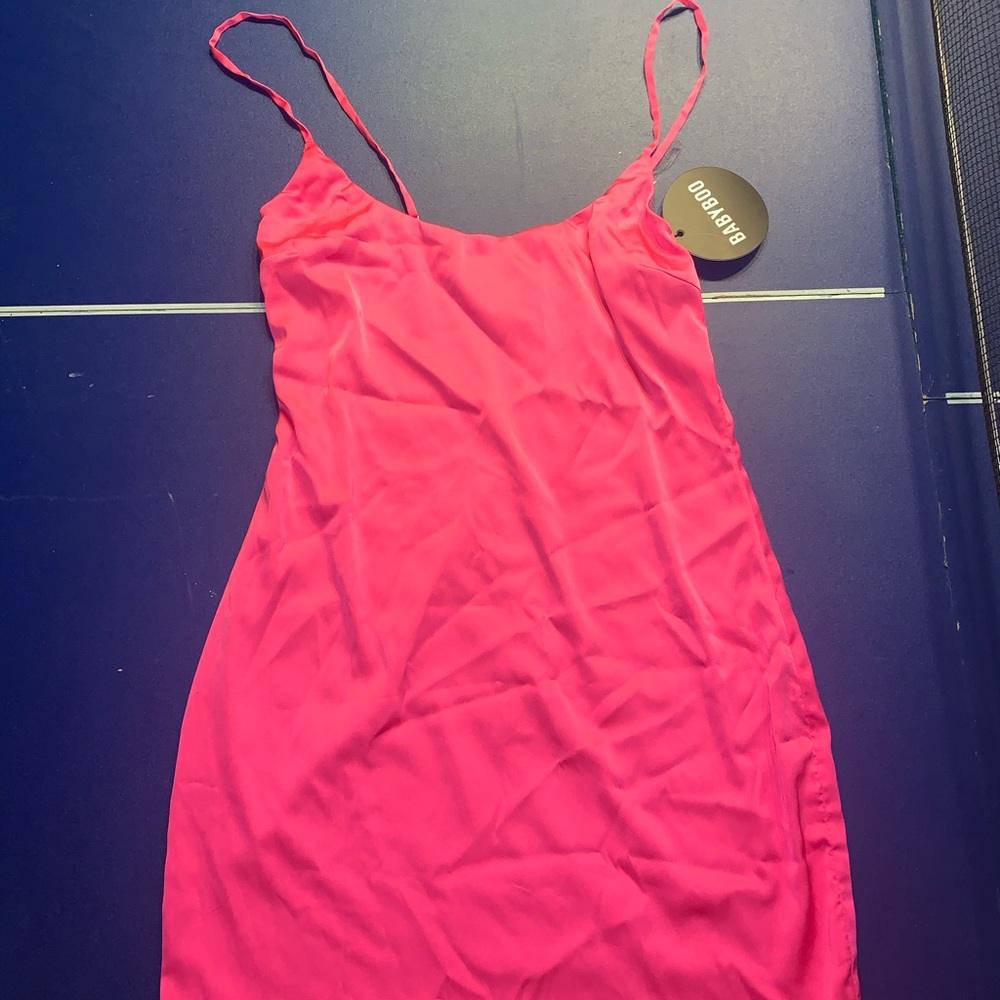 Babyboo Fashion hot pink slip dress.